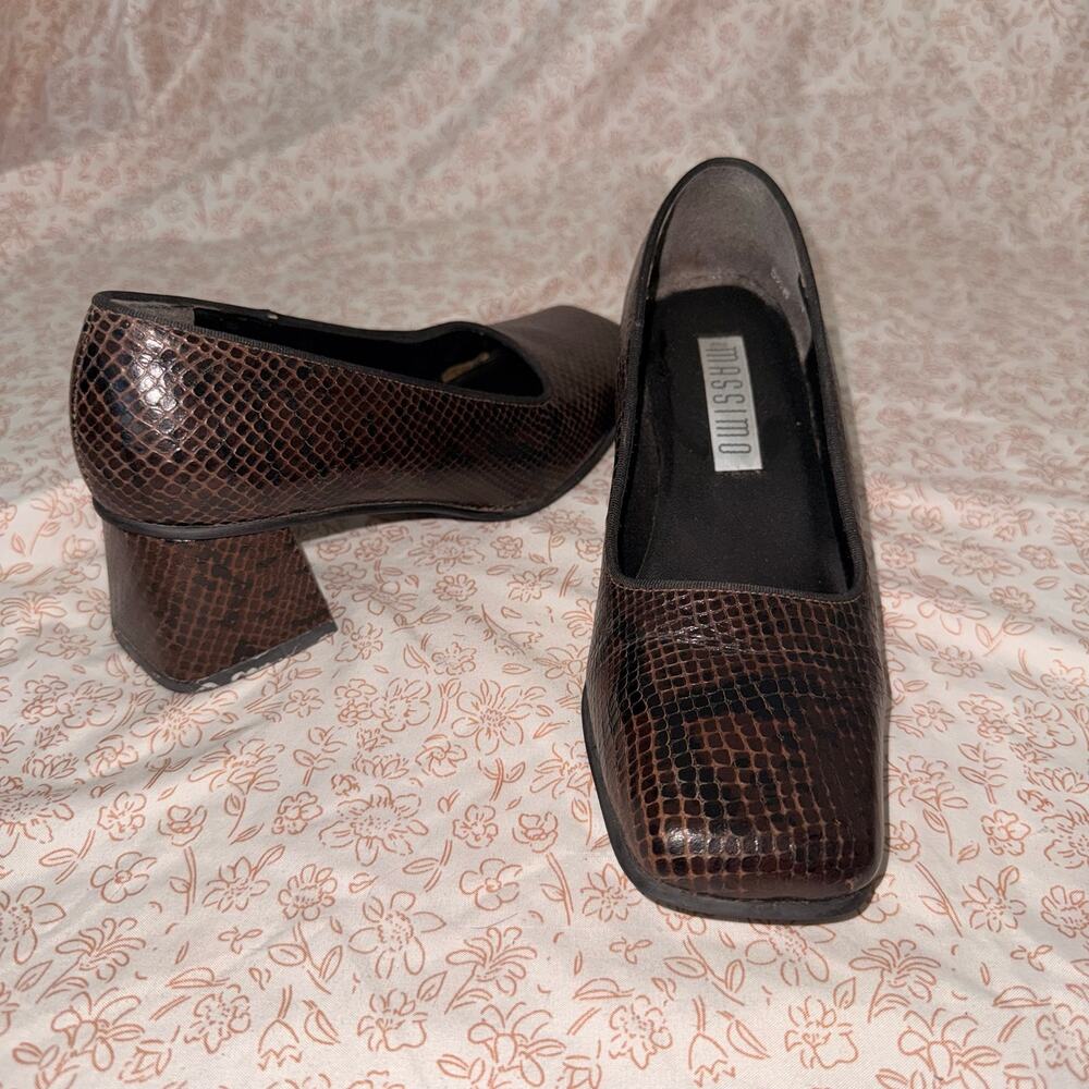 Massimo Snake Print Heel